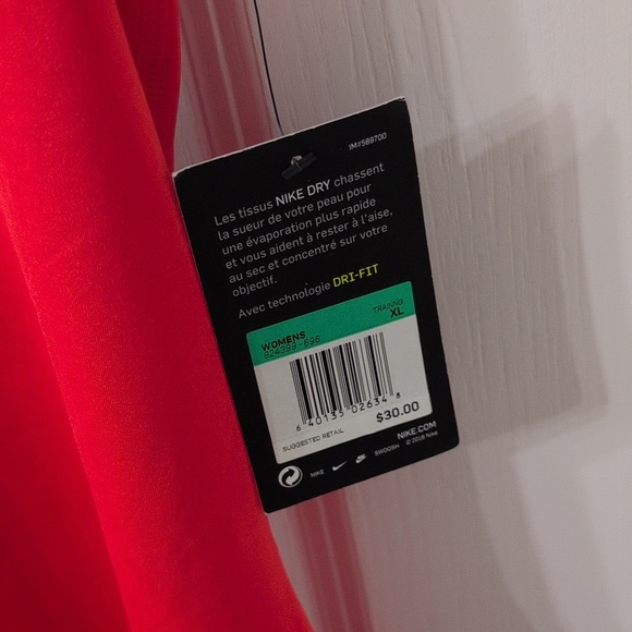 Nike Dri Fit Women's Bright Orange XL Top New With Tag - Picture 2 of 4